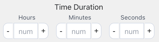 Time Duration Fields